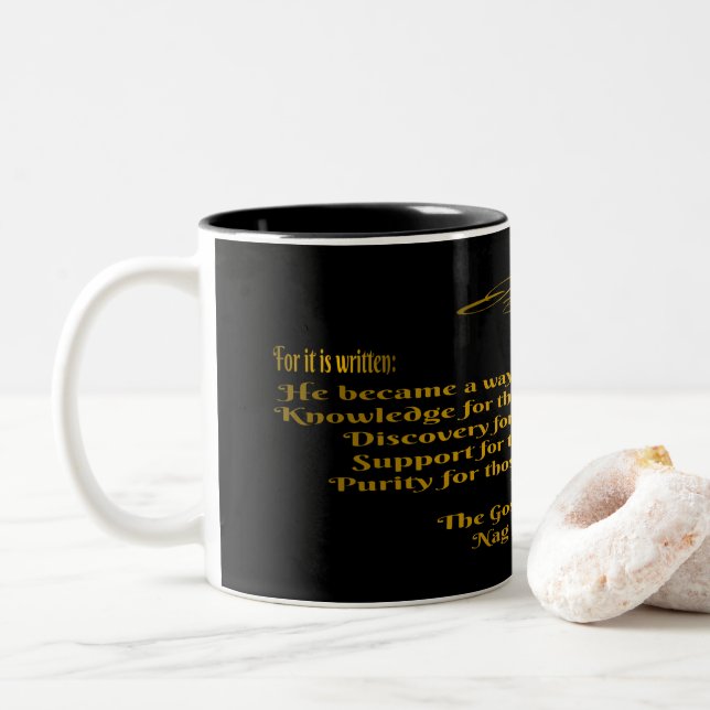 Jesus Became   Two-Tone Coffee Mug (With Donut)