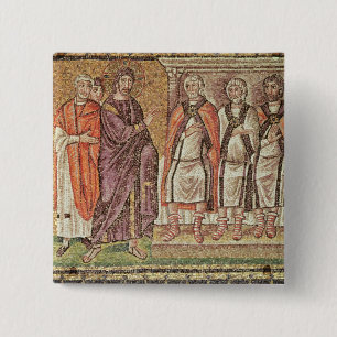 Jesus before Caiphus 15 Cm Square Badge