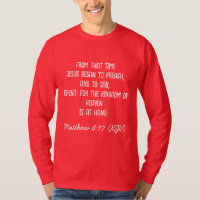 JESUS Began to Preach Red Christmas Long-Sleeve