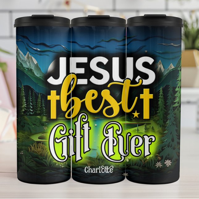 Jesus: Best Gift Ever Glowing Thermal Tumbler (Creator Uploaded)