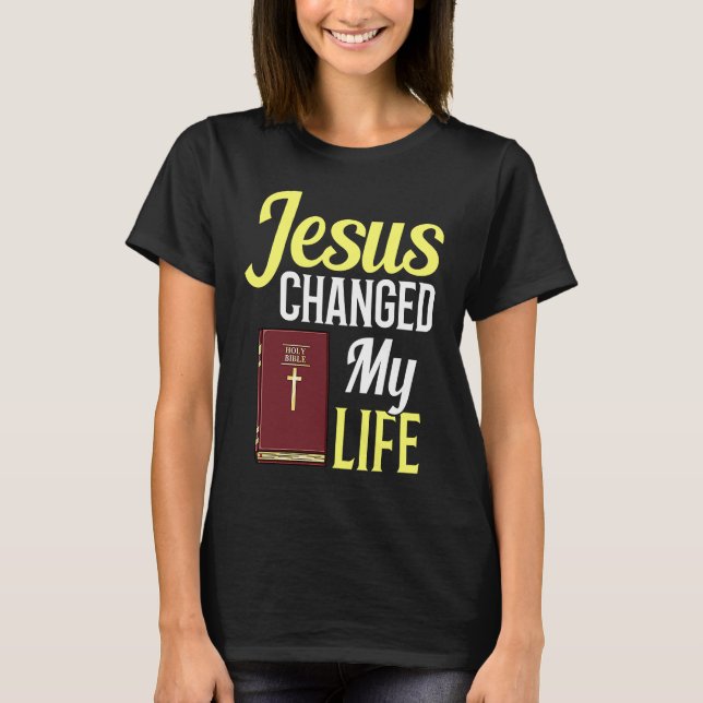 Jesus Bible Cross Nazareth Study Quotes T-Shirt (Front)