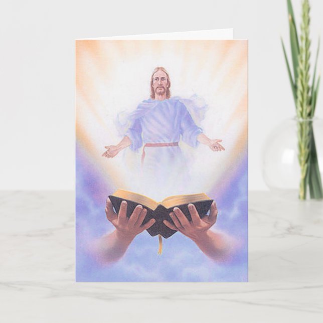 Jesus Bible Greeting card (Front)