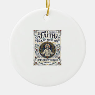 Jesus Bible Journalling Scripture Art Shirt Christ Ceramic Tree Decoration
