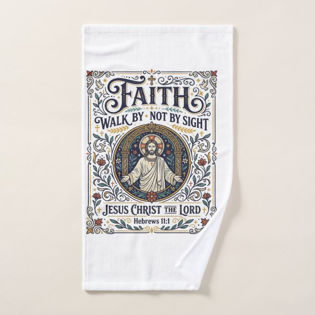 Jesus Bible Journalling Scripture Art Shirt Christ Hand Towel (Hand Towel)