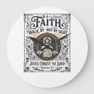Jesus Bible Journalling Scripture Art Shirt Christ Large Clock