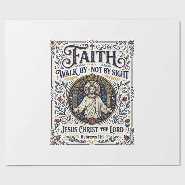 Jesus Bible Journalling Scripture Art Shirt Christ Wrapping Paper (Flat)
