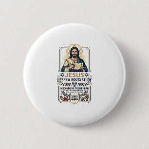 Jesus Bible Languages Hebrew Greek Nerd Shirt Fait 6 Cm Round Badge