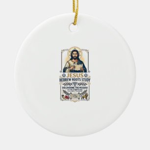 Jesus Bible Languages Hebrew Greek Nerd Shirt Fait Ceramic Tree Decoration