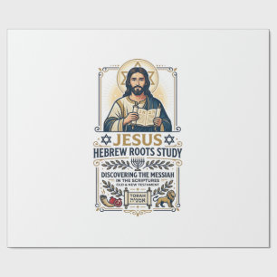 Jesus Bible Languages Hebrew Greek Nerd Shirt Fait Wrapping Paper
