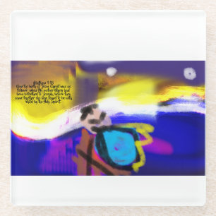 jesus birth glass coaster
