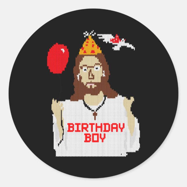 Jesus Birthday Boy Christmas Essential T Shirt  Classic Round Sticker (Front)