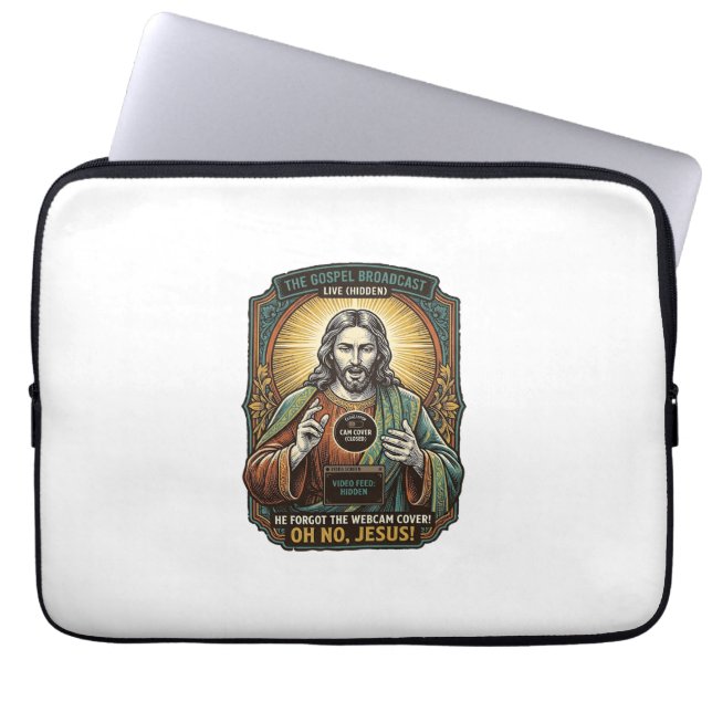 Jesus Black Screen Forgotten Webcam Cover Virtual  (Front)