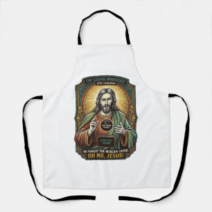 Jesus Black Screen Forgotten Webcam Cover Virtual Apron