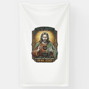 Jesus Black Screen Forgotten Webcam Cover Virtual Banner