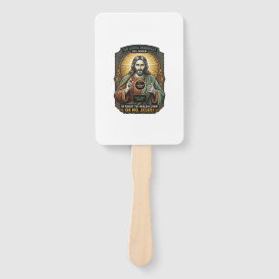 Jesus Black Screen Forgotten Webcam Cover Virtual Hand Fan