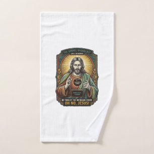 Jesus Black Screen Forgotten Webcam Cover Virtual Hand Towel