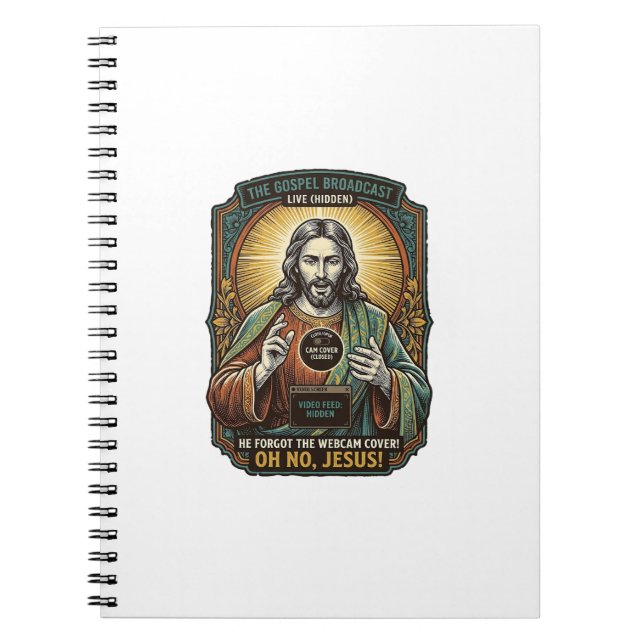 Jesus Black Screen Forgotten Webcam Cover Virtual  Notebook (Front)