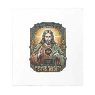 Jesus Black Screen Forgotten Webcam Cover Virtual Notepad