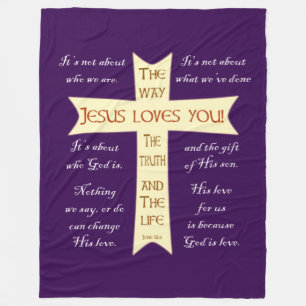 Jesus Blanket- Purple Fleece