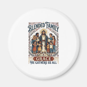 Jesus Blended Family Stepfamily Shirt Christian Gr Magnet