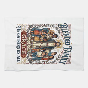 Jesus Blended Family Stepfamily Shirt Christian Gr Tea Towel
