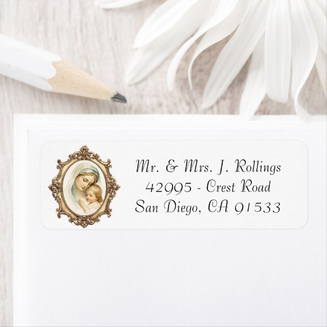 Jesus & Blessed Virgin Mary  Return Address Labels (Insitu)