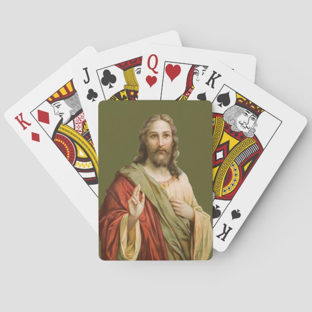 Jesus Blessing Playing Cards (Back)