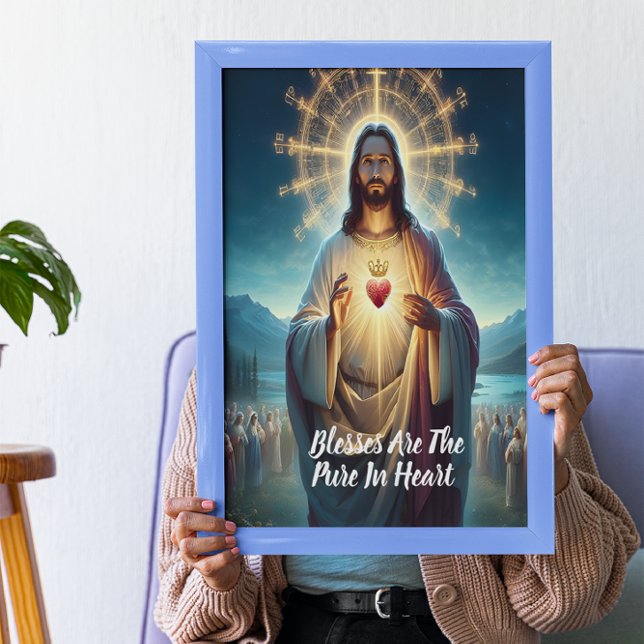 Jesus Blessing the Pure: Heart Amidst Many Poster (Creator Uploaded)