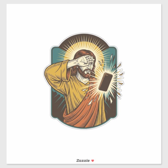 Jesus Blinding Max Phone Brightness Midnight Scrol (Sheet)