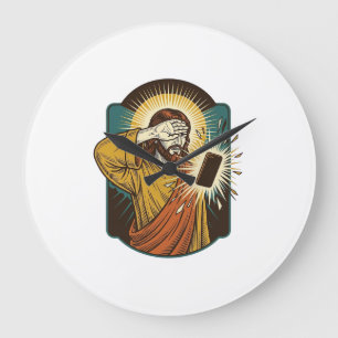 Jesus Blinding Max Phone Brightness Midnight Scrol Large Clock