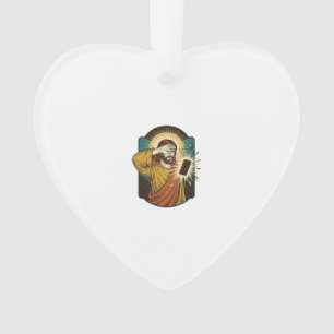 Jesus Blinding Max Phone Brightness Midnight Scrol Ornament