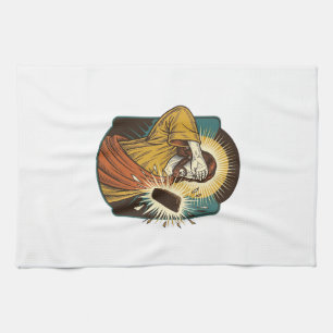 Jesus Blinding Max Phone Brightness Midnight Scrol Tea Towel