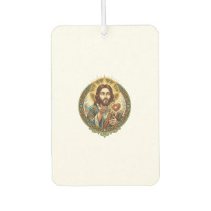 Jesus Blowing Kiss Red Heart Like Button Humor_1 Car Air Freshener