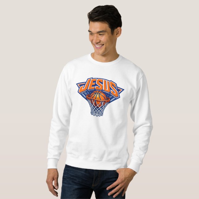 JESUS - Blue and Orange Sweatshirt (Front Full)