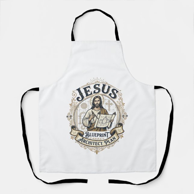 Jesus Blueprint Architect Plan Jesus Blueprint Arc Apron (Front)