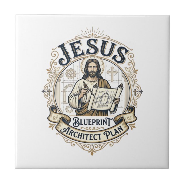Jesus Blueprint Architect Plan Jesus Blueprint Arc Tile (Front)