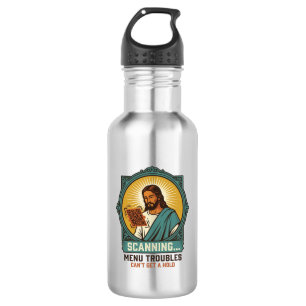 Jesus Blurry QR Code Wont Scan Menu Tech Humor_1 532 Ml Water Bottle