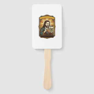 Jesus Blurry Stairs Captcha Test Tech Security Hum Hand Fan