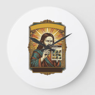 Jesus Blurry Stairs Captcha Test Tech Security Hum Large Clock