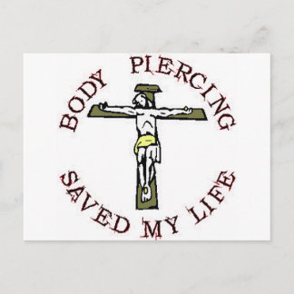 Jesus "Body Piercing" Postcard
