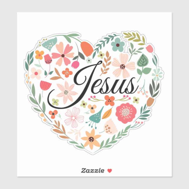 Jesus Boho Christian Heart Motif Inspirational  (Sheet)
