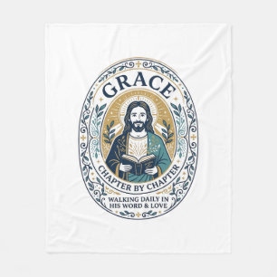 Jesus Book Club Reading Community Graphic Tee Chri Fleece Blanket