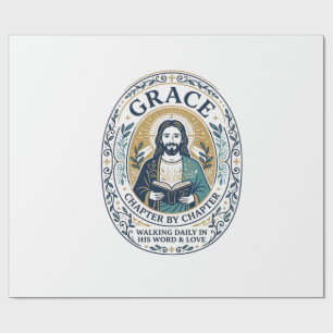 Jesus Book Club Reading Community Graphic Tee Chri Wrapping Paper