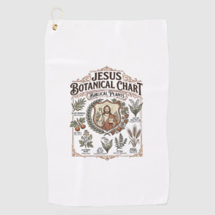 Jesus Botanical Chart Biblical Plants Jesus Botani Golf Towel