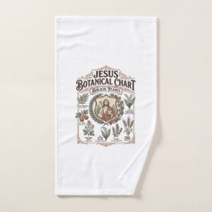 Jesus Botanical Chart Biblical Plants Jesus Botani Hand Towel