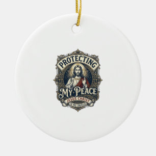 Jesus Boundaries Self Respect Shirt Faith Based De Ceramic Tree Decoration