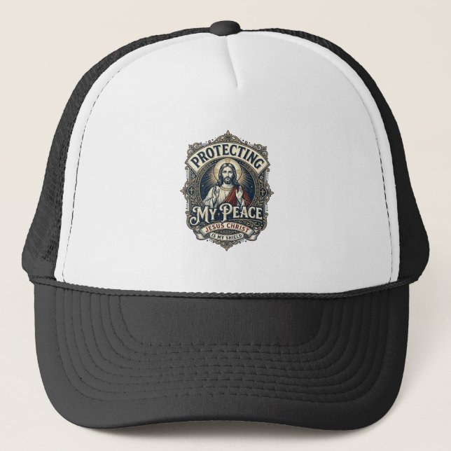 Jesus Boundaries Self Respect Shirt Faith Based De Trucker Hat (Front)