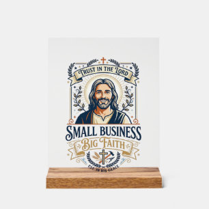 Jesus Boutique Small Business Owner Shirt Christia Acrylic Sign