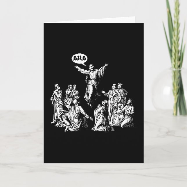 Jesus BRB lol shirt Card (Front)