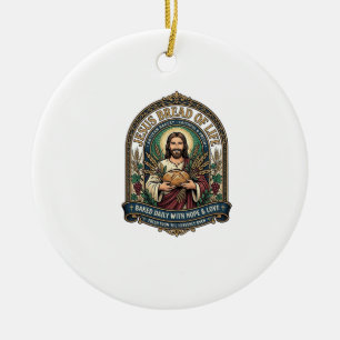 Jesus Bread Of Life Jesus Bread Life Bakery Christ Ceramic Tree Decoration